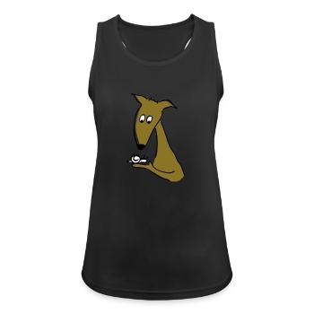 Wettrennen? - Frauen Tank Top atmungsaktiv - Schwarz - Vorne - Zoe (177cm)