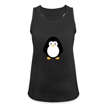 Sweet penguin - Débardeur respirant Femme - noir - Devant - Zoe (177cm)