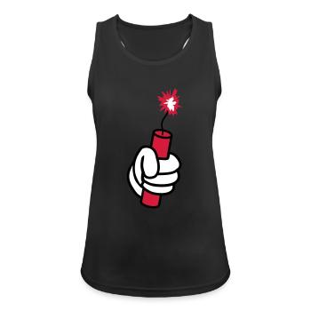 hand held tnt dynamite explode ex - Women's Breathable Tank Top - black - Front - Zoe (177cm)