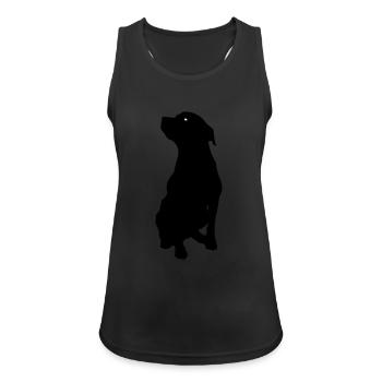 Chien - Débardeur respirant Femme - noir - Devant - Zoe (177cm)