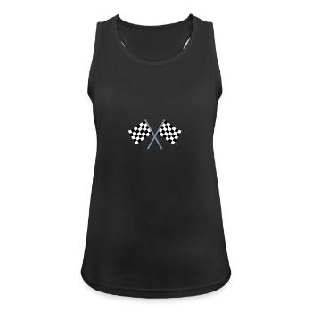Chequered Flag Racing - Women's Breathable Tank Top - black - Front - Zoe (177cm)