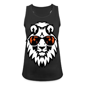 lion animal sun glasses - Women's Breathable Tank Top - black - Front - Zoe (177cm)