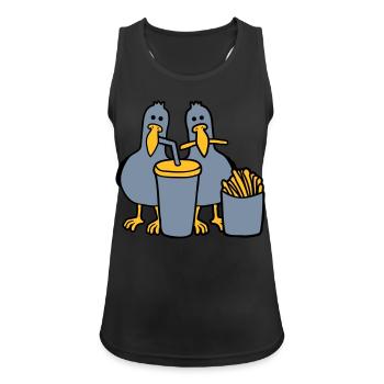 Fast food stolen seagulls - Women's Breathable Tank Top - black - Front - Zoe (177cm)