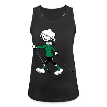 nordic walking femme sport fun - Débardeur respirant Femme - noir - Devant - Zoe (177cm)