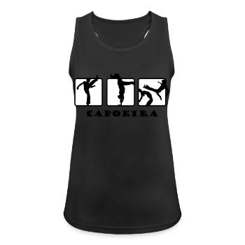 Capoeira Zebra danse - Débardeur respirant Femme - noir - Devant - Zoe (177cm)