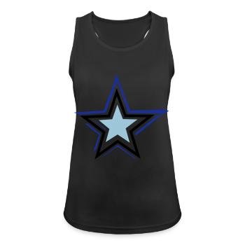 Stern - Frauen Tank Top atmungsaktiv - Schwarz - Vorne - Zoe (177cm)