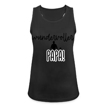 Papa Papa Père Fille Fils Fête des Pères Chemise Homme - Débardeur respirant Femme - noir - Devant - Zoe (177cm)
