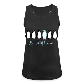 Be Different - Débardeur respirant Femme - noir - Devant - Zoe (177cm)