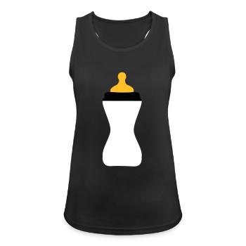 biberon - Débardeur respirant Femme - noir - Devant - Zoe (177cm)