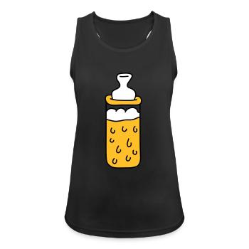 Baby Beer Bottle - Débardeur respirant Femme - noir - Devant - Zoe (177cm)