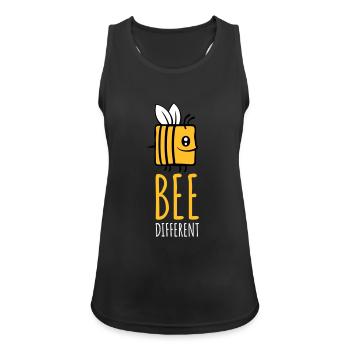 bee different Spruch Zitat - Frauen Tank Top atmungsaktiv - Schwarz - Vorne - Zoe (177cm)