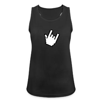 Handzeichen Metal - Frauen Tank Top atmungsaktiv - Schwarz - Vorne - Zoe (177cm)