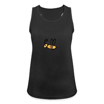bee / honeybee 2c - Débardeur respirant Femme - noir - Devant - Zoe (177cm)