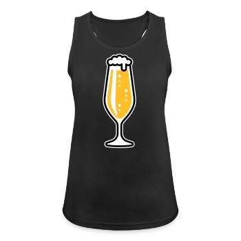 XLustig Fun - Women's Breathable Tank Top - black - Front - Zoe (177cm)