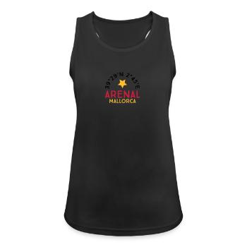 Arenal Mallorca - Débardeur respirant Femme - noir - Devant - Zoe (177cm)