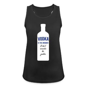 Vodka is the Answer - Frauen Tank Top atmungsaktiv - Schwarz - Vorne - Zoe (177cm)