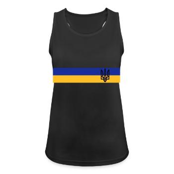 UKRAINE Sportive - Débardeur respirant Femme - noir - Devant - Zoe (177cm)