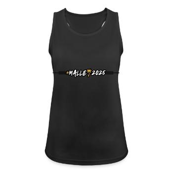 Malle 2025 Palme Linie - Frauen Tank Top atmungsaktiv - Schwarz - Vorne - Zoe (177cm)