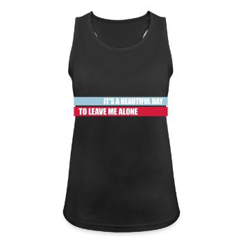 leave me alone day - Women's Breathable Tank Top - black - Front - Zoe (177cm)