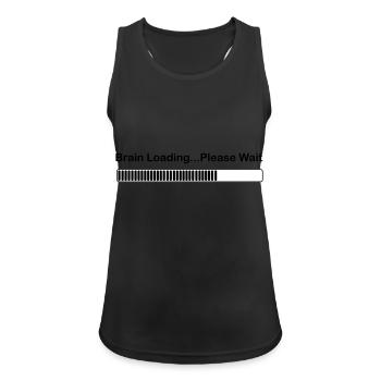 brainloading - Débardeur respirant Femme - noir - Devant - Zoe (177cm)