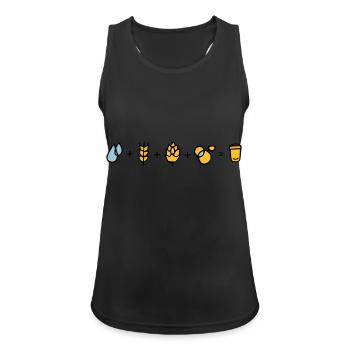 Bier Formel - Frauen Tank Top atmungsaktiv - Schwarz - Vorne - Zoe (177cm)