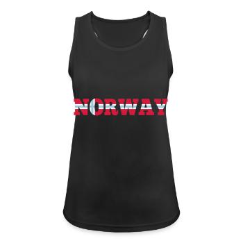 Norway Norwegen - Frauen Tank Top atmungsaktiv - Schwarz - Vorne - Zoe (177cm)