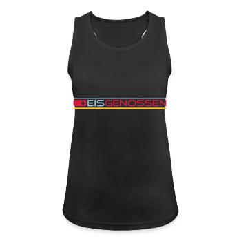 Eisgenossen Bandenwerbung - Frauen Tank Top atmungsaktiv - Schwarz - Vorne - Zoe (177cm)
