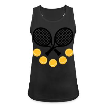Tennis Sport - Débardeur respirant Femme - noir - Devant - Zoe (177cm)