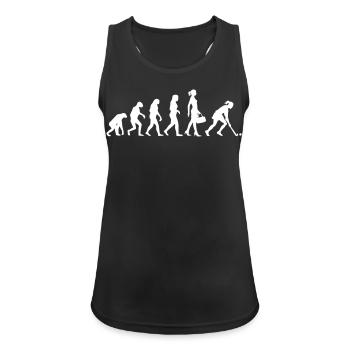 Evolution Hockey Frauen Hockeyspielerin - Frauen Tank Top atmungsaktiv - Schwarz - Vorne - Zoe (177cm)
