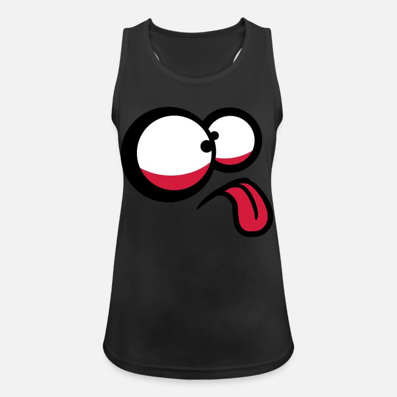 Crazy Comic Face - Women's Breathable Tank Top - black