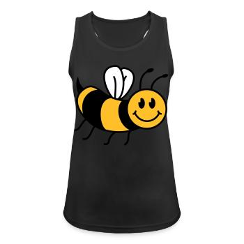 Niedliche Süße Kleine Biene - Frauen Tank Top atmungsaktiv - Schwarz - Vorne - Zoe (177cm)