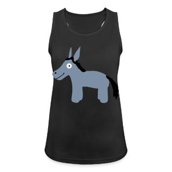 Donkey - Women's Breathable Tank Top - black - Front - Zoe (177cm)