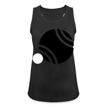 Pétanque - Débardeur respirant Femme - noir - Devant - Zoe (177cm)