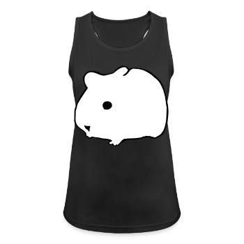 Hamster Mignon Animal Rongeurs Animaux Pet Vector 1 - Débardeur respirant Femme - noir - Devant - Zoe (177cm)