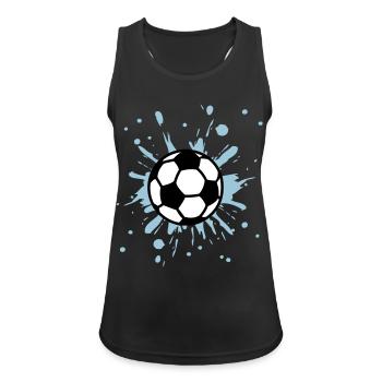 Football, Splash, Soccer, Splatter, - Débardeur respirant Femme - noir - Devant - Zoe (177cm)