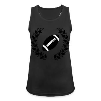 football wreath - Women's Breathable Tank Top - black - Front - Zoe (177cm)
