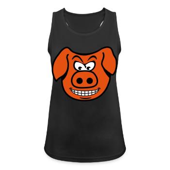 Méchant cochon - Débardeur respirant Femme - noir - Devant - Zoe (177cm)