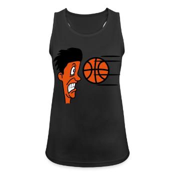 Cool drôle de Sport basket-ball - Débardeur respirant Femme - noir - Devant - Zoe (177cm)