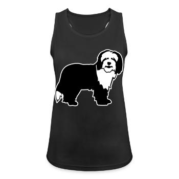Bearded Collie - Women's Breathable Tank Top - black - Front - Zoe (177cm)