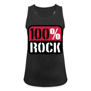 100 % Prozent Rock Heavy Metal Musik Text Logo Fun - Frauen Tank Top atmungsaktiv - Schwarz - Vorne - Zoe (177cm)