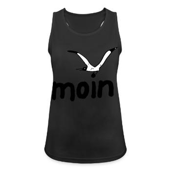 MOIN - Frauen Tank Top atmungsaktiv - Schwarz - Vorne - Zoe (177cm)