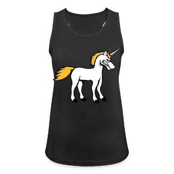 Unicorn Evil Angry Attack Teeth Grinding Sour - Women's Breathable Tank Top - black - Front - Zoe (177cm)
