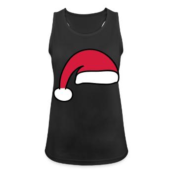 weihnachtsmuetze_1__f3 - Débardeur respirant Femme - noir - Devant - Zoe (177cm)