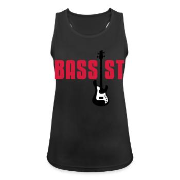 bassist - Débardeur respirant Femme - noir - Devant - Zoe (177cm)
