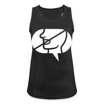 Forbidden Communicate Icon Speech Bubble - Women's Breathable Tank Top - black - Front - Zoe (177cm)