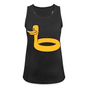 Duck Swimming Ring - Women's Breathable Tank Top - black - Front - Zoe (177cm)