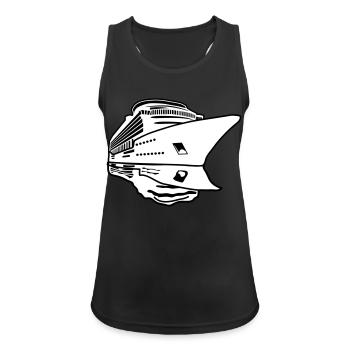 ship vacation travel cruise navigation - Women's Breathable Tank Top - black - Front - Zoe (177cm)