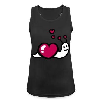 Herz Schnecke 3 - Frauen Tank Top atmungsaktiv - Schwarz - Vorne - Zoe (177cm)