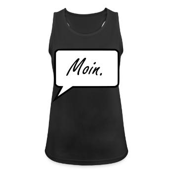 Moin - Frauen Tank Top atmungsaktiv - Schwarz - Vorne - Zoe (177cm)