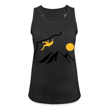 Climbing - Women's Breathable Tank Top - black - Front - Zoe (177cm)